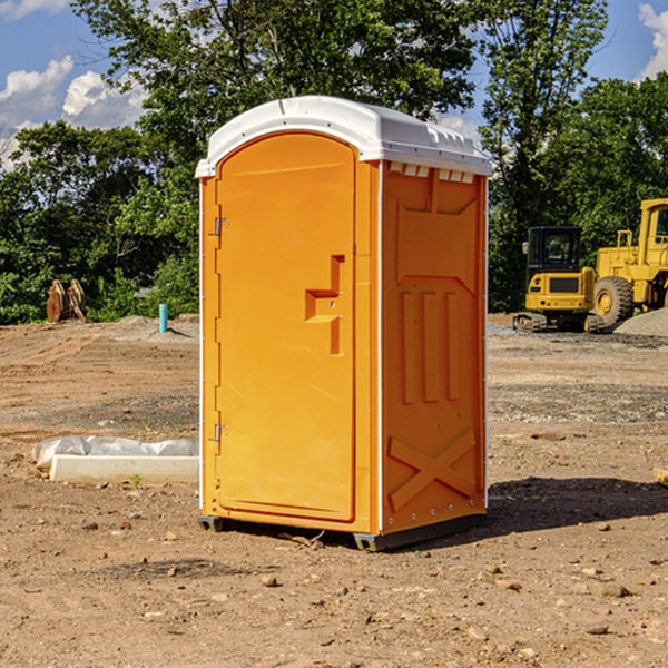 are there any restrictions on what items can be disposed of in the portable toilets in Deuel County